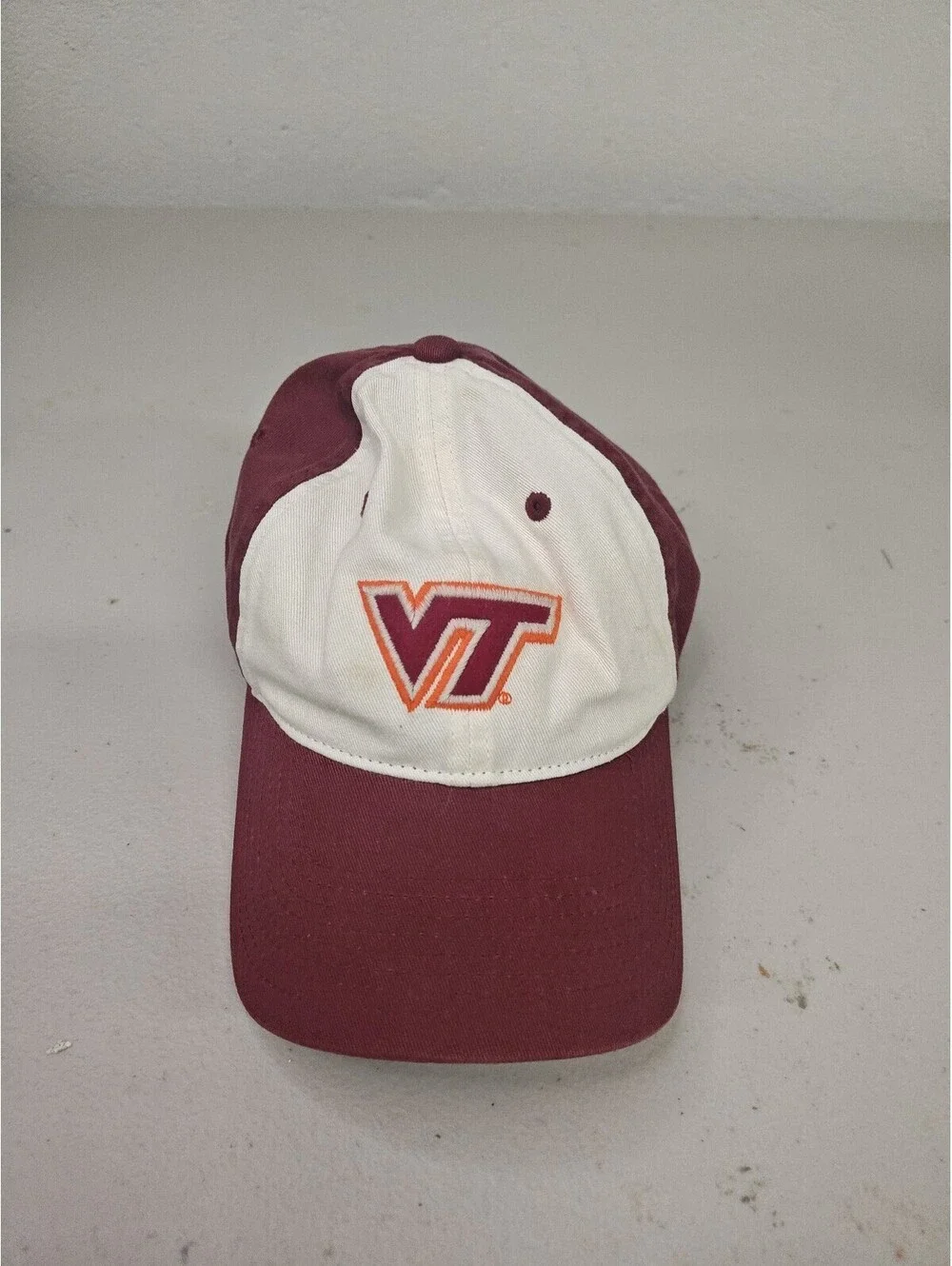 Virginia Tech Hokies VT Hat Cap Legacy Athletic Maroon White Strapback Dad Hat